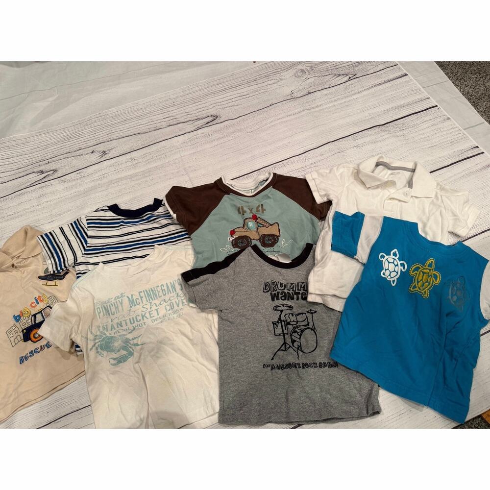 Lot of 7 Short Sleeve Shirts Size 18 months